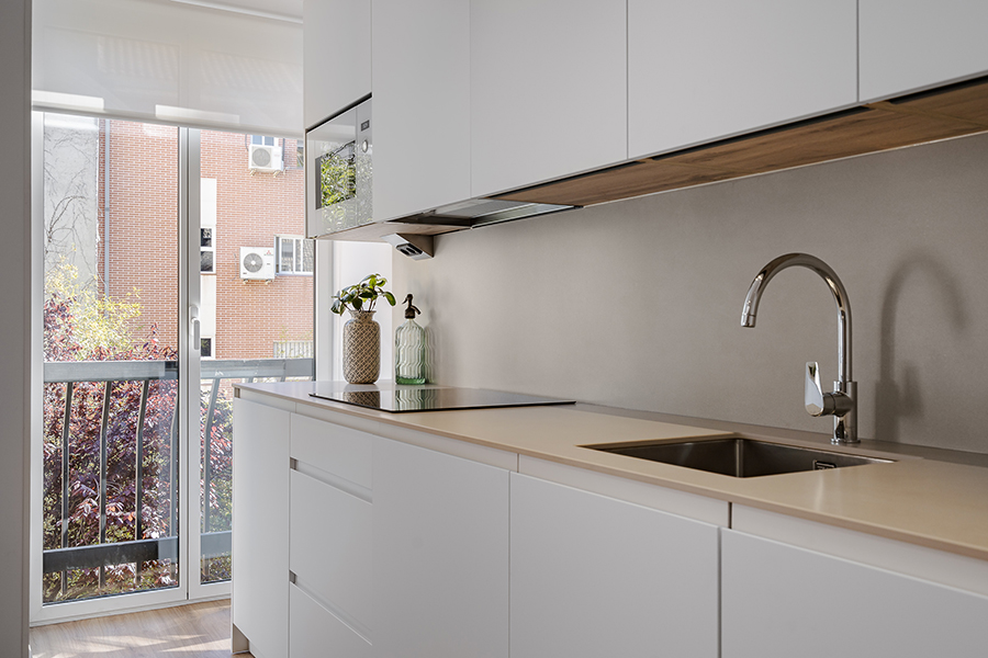Kitchen on the 4-bedroom floor of the Lérida 8 Building.